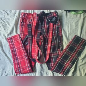 New Double Plaid Stringer Jeans size 28wX32L